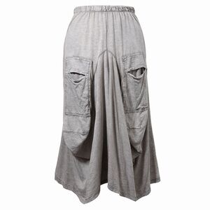 🌿 Tempo Paris Asymmetrical Wide Leg Pants – Elastic Waist M